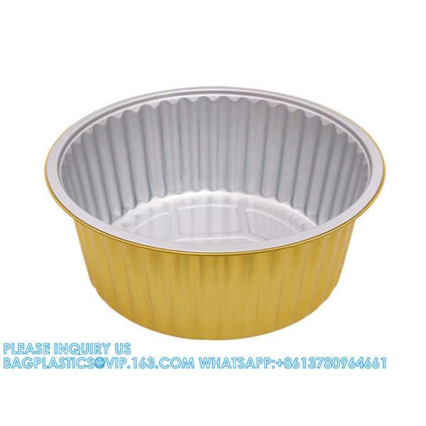280mm Diameter 4000ml  Foil Pan Tray Disposable Aluminum bowl Foil Food Container With Lid