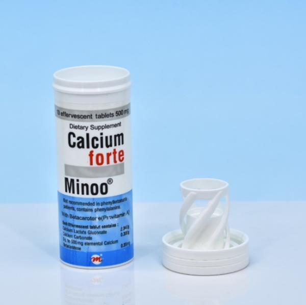 Portable Medicine Effervescent Tablet Plastic Tube with Desiccant Caps