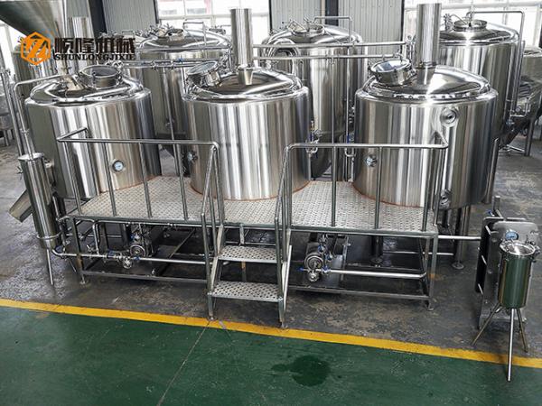 Steam Heating Beer Brewing Equipment 1000L Stainless Steel Three Vessels