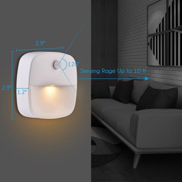 0.4W 3 Pack 40cm Dark Sensing Night Light 3200k Night Light For Bathroom