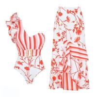 Biquíni de Verão Conjunto de Copas Revestidas de Três Peças de Trajes de Banho em Estilos da Moda