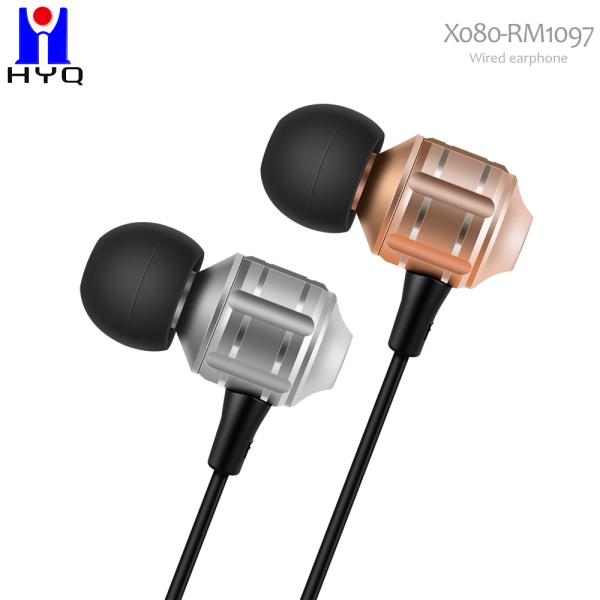 Heavy Bass 3.5Mm Wired In Ear Earphones With Mic Volume Control Stereo Metal Headset