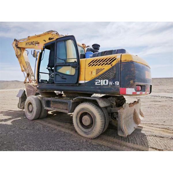 Good Condition 20 Ton Used Hyundai 210 Wheel Excavator in Korea 1.05m3 Bucket Capacity