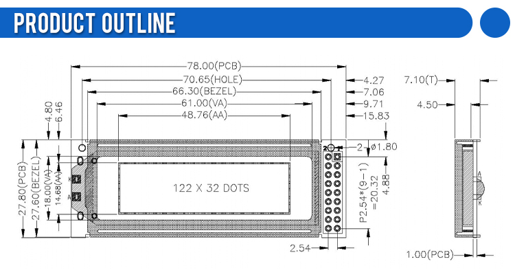 Grey Film 12232C-2 LCB Monochrome Character Screen LCD Screen In Stock Module Controller SBN1661G