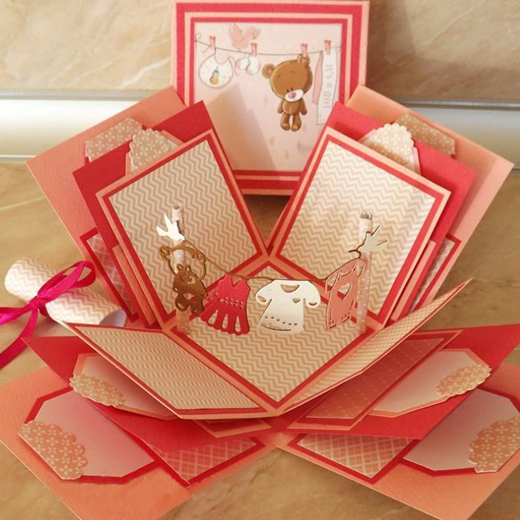 Boîte en gros qui respecte l'environnement de présent d'explosion de Noël de Diy de boîte-cadeau de surprise