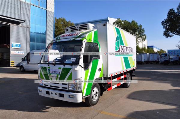 Japan Brand Isuzu 5tons Thermo King Refrigerator Refrigerated Van Truck for Food Transport