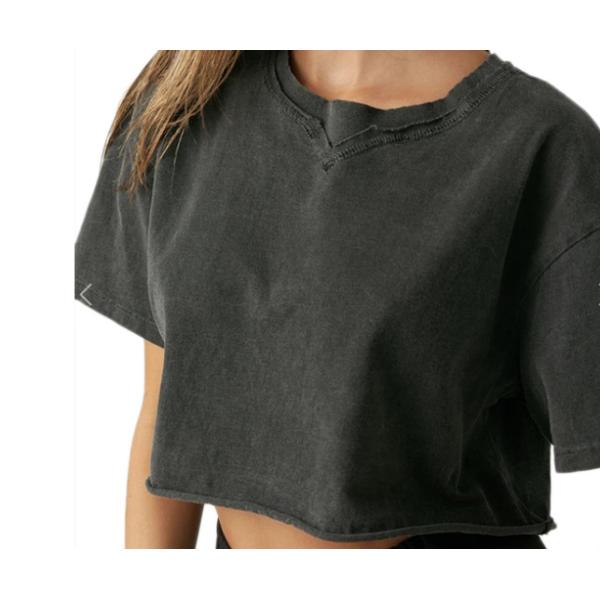 Blank Crop Top Tee Shirt Plain Crop T Shirts For Women