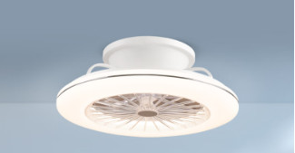 3-Speed Smart White Black Gold ABS Ceiling Fan with Illuminations