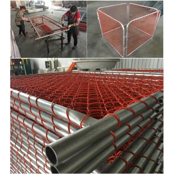 Rubbish Cage 50mm*50mm orange chain link infilled mesh construction barriers