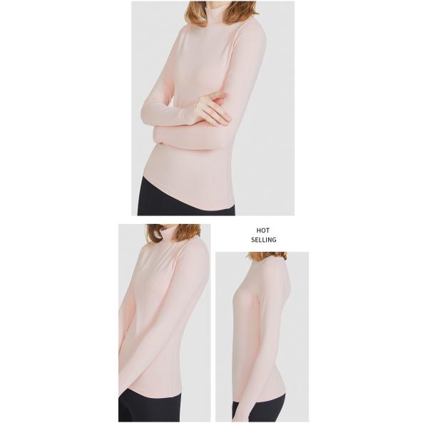 Hiking Cycling Long Sleeve Yoga Top Pullover With Build In Bra 220gsm