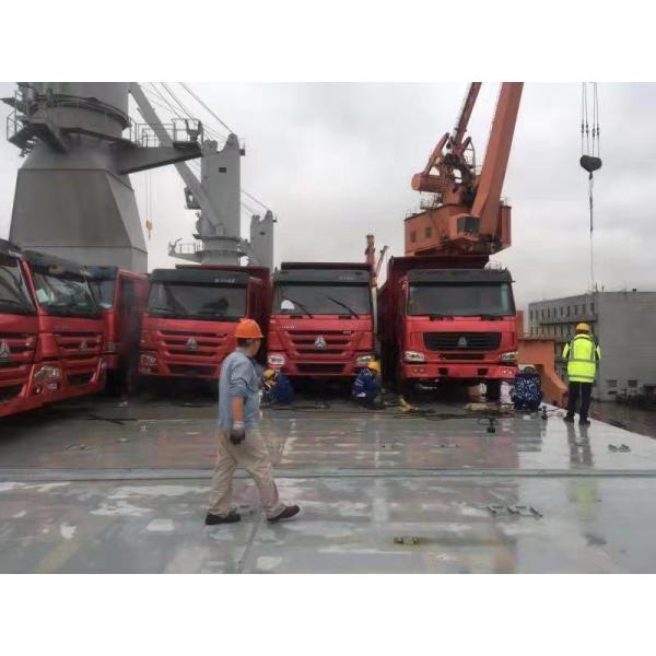 Red Color 336HP HOWO Used Dump Trucks Tipper 6X4 With Good Condition