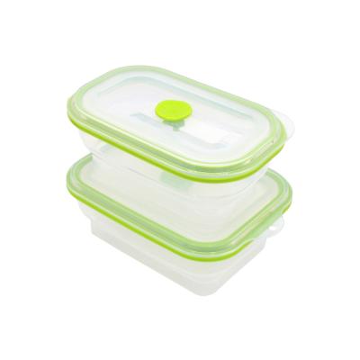 Lancheira dobrável do silicone do OEM Logo Leakage Proof 800ml