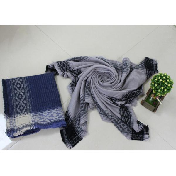 260g 128*128cm 100%Acrylic Woven navy jacquard stripe poncho factory keep warm fashion match clothes scarf