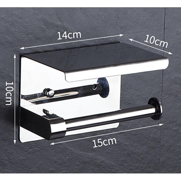 Stainless Steel 304 Toilet Tissue Dispensers , Toilet Paper Holder With Shelf OEM