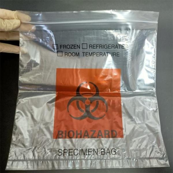 Medical Grade 3/4walls Customized Plastic Medical Pathology Specimen Collection Transport Zip Biohazard Bag