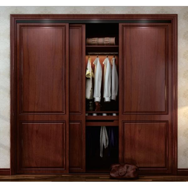 МДФ лака Коричневый Ореховый Сдвижная дверь Шкаф Спальная шкаф Шкафы Мебель