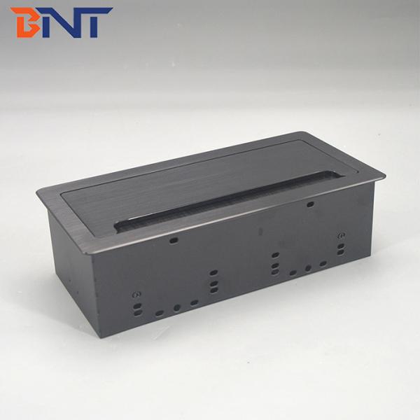 Aluminum Alloy Brush Tabletop HDMI Flip Up Power Outlet