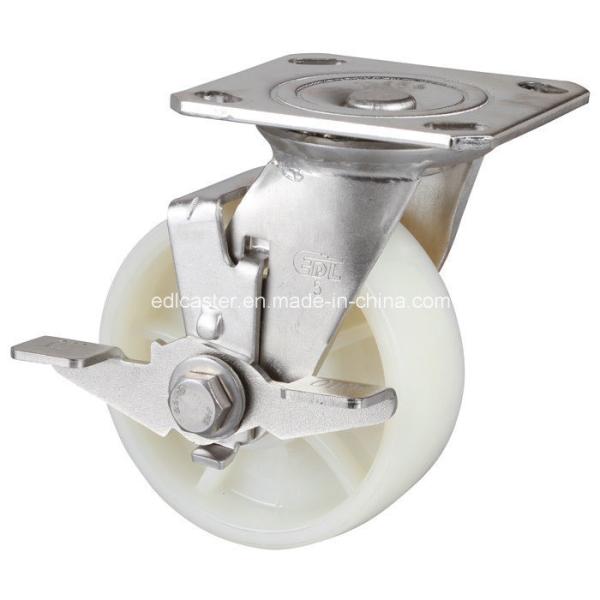 Нержавеющая 5" 260kg Плита тормоза Tpa Кастер S7125-25 для перевозки тяжелых гру