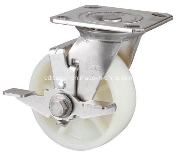 Inoxidável 5  260kg placa travagem Tpa Caster S7125-25 para transporte de carga pesada
