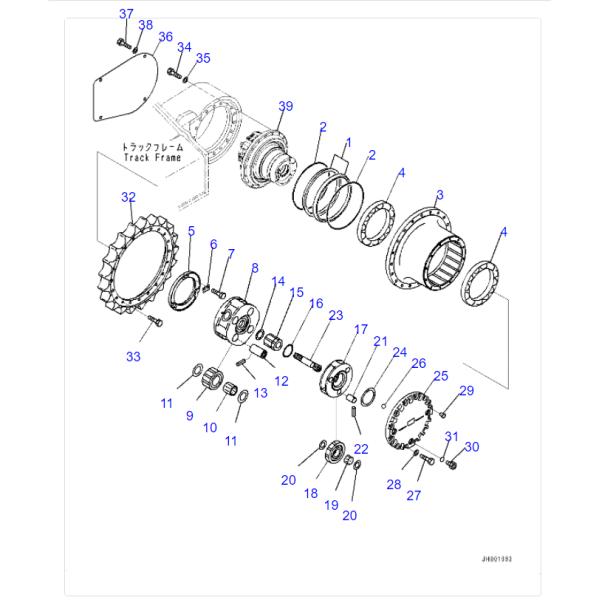 20Y-20-00230 Swing Gearbox Excavator Parts