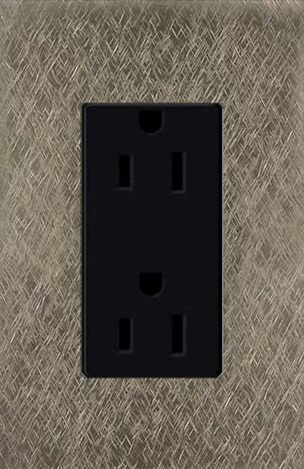 EASTKAME 15amp 125V US Decorator Duplex Electrical Wall Receptacle Switch Outlet Socket with Tamper Resistant Max Current 15a