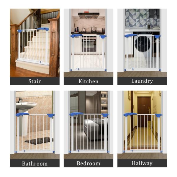 EN17 Doorways Heavy Duty Baby Gate , Detachable Extra Wide Pressure Safety Gate