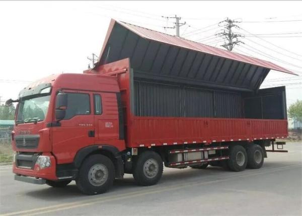 SINOTRUK HOWO T5G Wing Van Cargo Truck 8X4 12 Wheels LHD MAN Engine Euro4 336HP