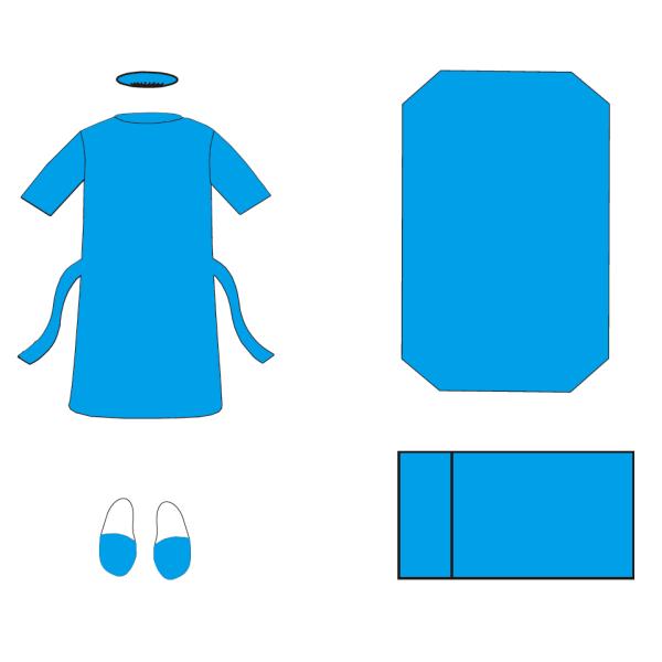 Пакеты больницы устранимые хирургические определяют терпеливую носку со случаем подушки