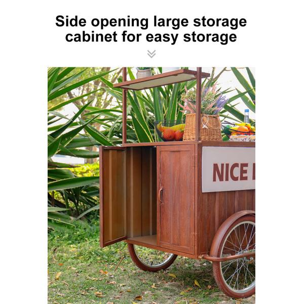 Hand Push Coffee Bicycle  New Design Tricycle Cart for Mobile Cafe