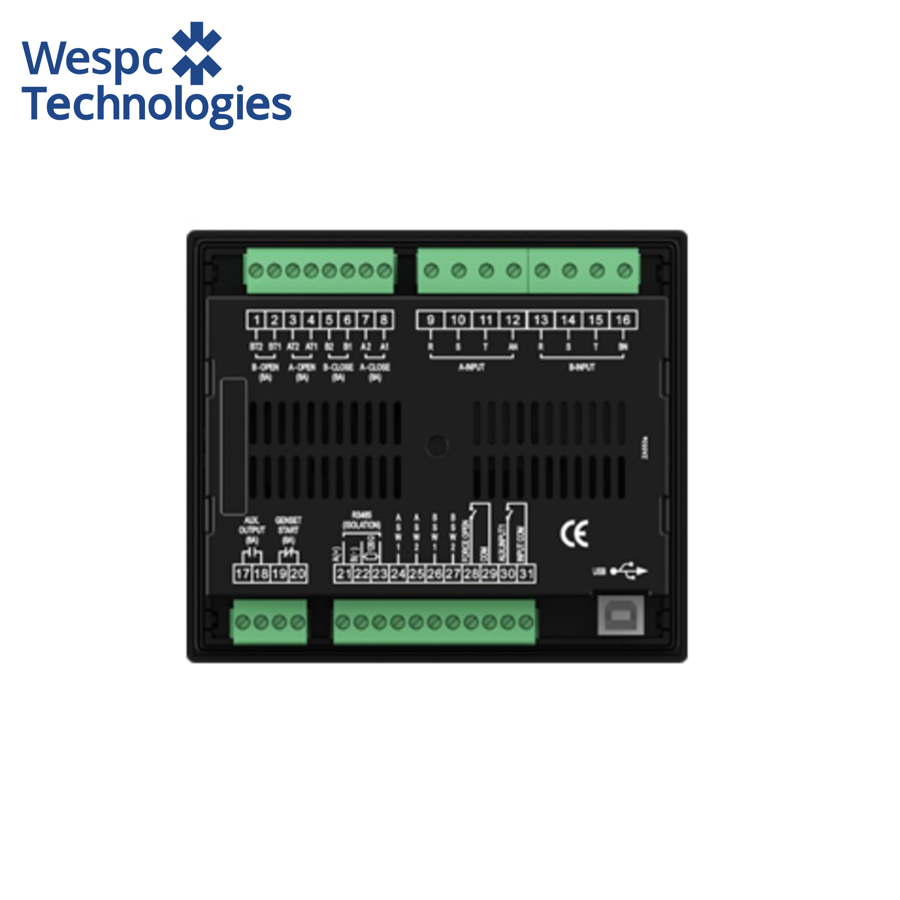 WESPC Original SmartGen HAT552 Auto Transfer Switch Controller Panel
