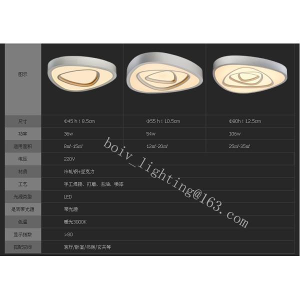 Modern Indoor Iron   LED Ceiling Mount Light  For Living Room Hotel