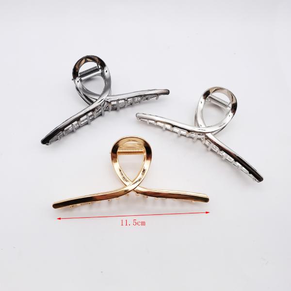 Alloy Big Large Metal Claw Hair Clips Gold Silver Gun Black 11.5cm