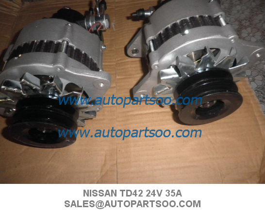 Alternador NISSAN TD42 23100-11T18 NISSAN Patrol SAFARI ALTERNATOR,24V,35 AMP,TD42
