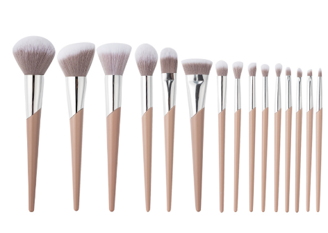 Wood Handle 15pcs Travel Makeup Brush Set For Teenager ISO9001 Standard