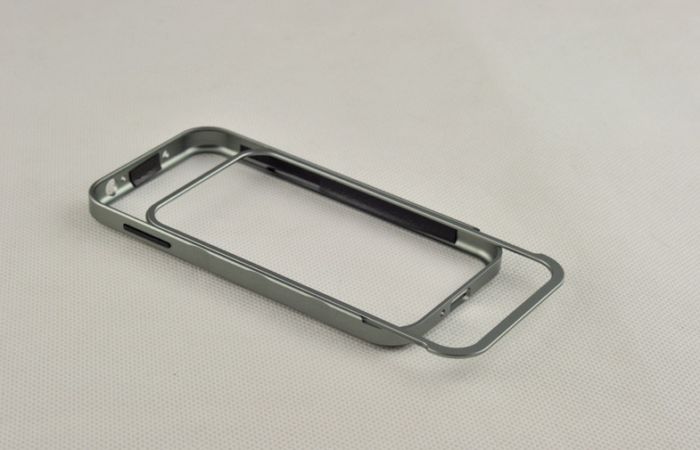 Ultra Thin Aluminum Bumper Case For Galaxy S4 , Gray Metal Frame Cover