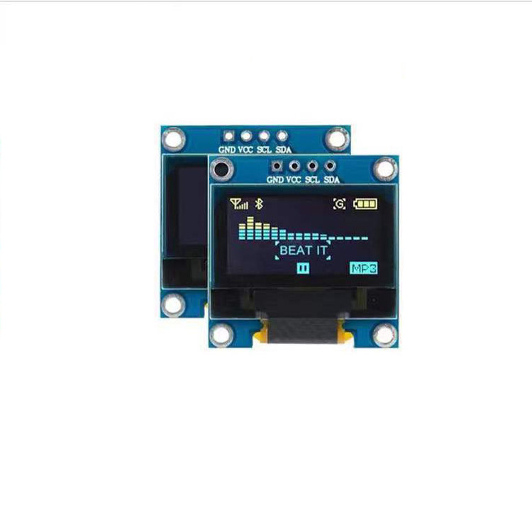 0.96 дюймовый модуль PMOLED с PCBA, разрешение 128x64, интерфейс I2C SPI, управляющий IC SSD1306