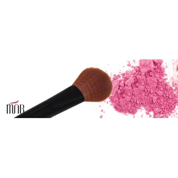 Black Natural Contour Makeup Blush Brush Cosmetic With Plastic Handle