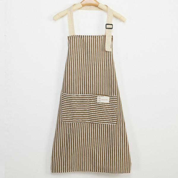Customize Kitchen Apron With Logo Cotton Linen Wait Staff Uniform for Restaurant Bar