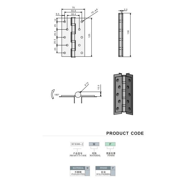 Алюминий нержавеющей стали шарниров ворот ОЭМ сверхмощный для Тулбокс