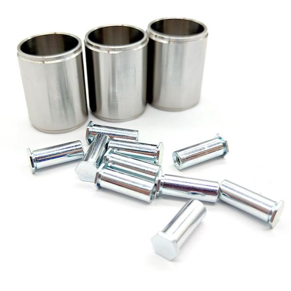 CNC Machined Carbon Steel Zinc Plated Bushings And Studs Micro Machining