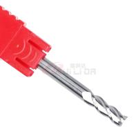 3 bits en aluminium de fraise en bout de cannelure fraise en bout carrée de carbure de solide de 1/8