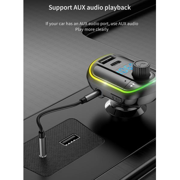 Набор вспомогательное 87.5-108MHz автомобиля Bluetooth 5,0 mp3 плеера автомобиля PD 18W ABS