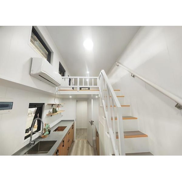 Prefabricated Tiny House On Wheels Prefab Kit Home Modern With Double Glazing Windows