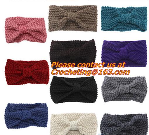 Women's Girl's Crochet Headband Knit hairband Flower Winter Ear Warmer Headwrap