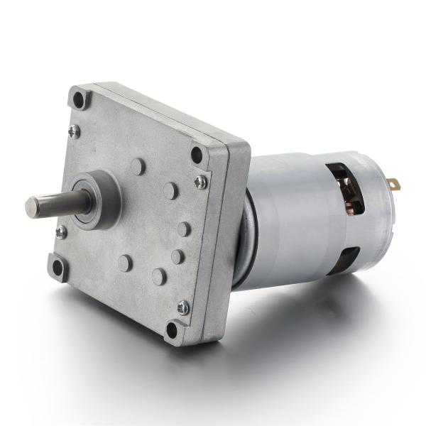 Silver 42mm High Torque Square Spur Gear DC Motor 12V 24V 21.1W Brushed DC Gear Motor