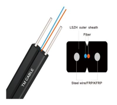 GJXFH GJYXCH GJYXFCH Indoor Armored Fiber Optic Cable G657a Drop Cable For Ftth