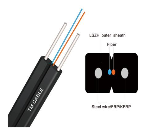 GJXFH GJYXCH GJYXFCH Indoor Armored Fiber Optic Cable G657a Drop Cable For Ftth