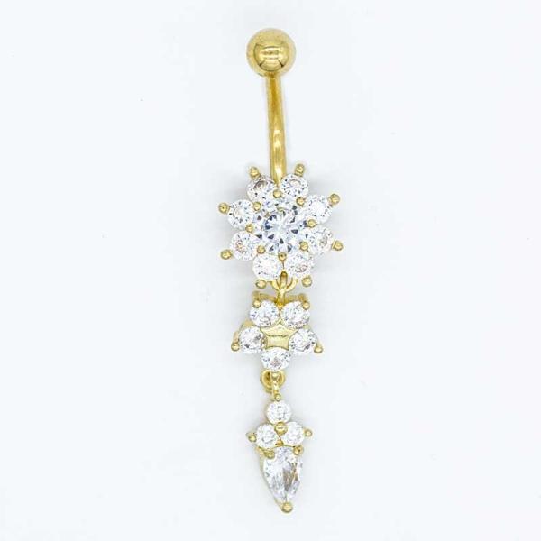 14G Gold Flower Body Piercings Jewellery