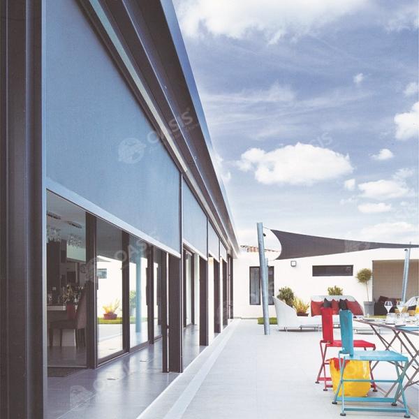 All Aluminium Windproof Pergola Roof Blinds , Outdoor Waterproof Blinds For Pergola