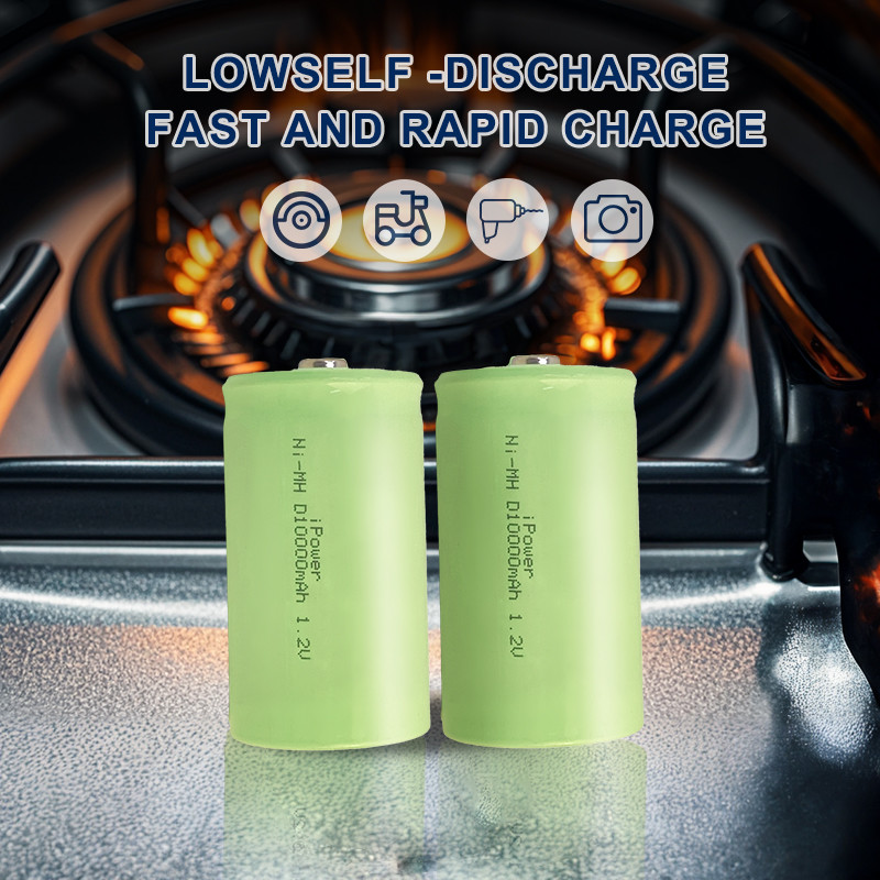 Цилиндрический 12-вольтовый аккумулятор NiMH 800mAh для счетчика электроэнергии
